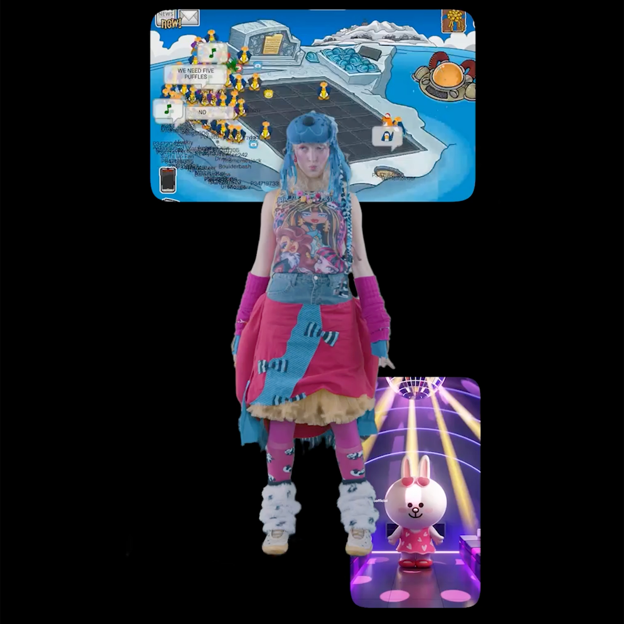  'Играйте заедно', Един от петте къси видеоклипа в жанр TikTok, направени от художника Барт Сен Венг Лонг за всеки раздел на изложбата 